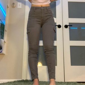 US 0 hollister grey high rise stretch pants